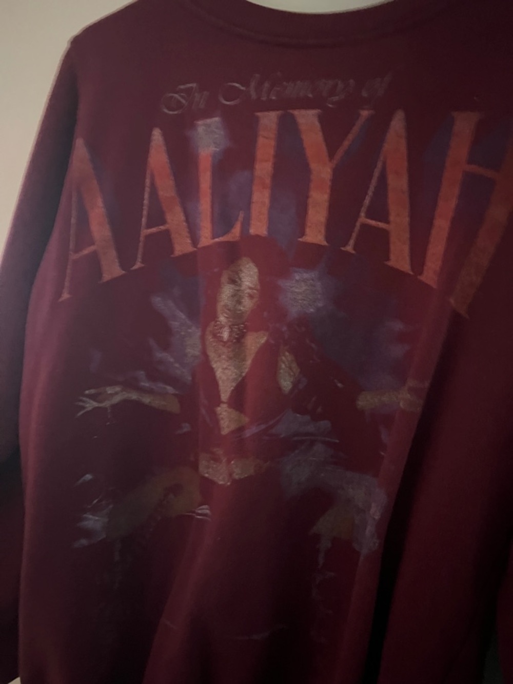 Aaliyah Maroon Graphic Hoodie - Tribute Pullover